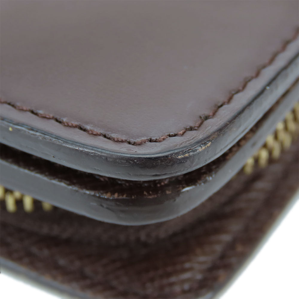 Louis Vuitton Bifold Wallet N61668 Damier Brown Compact Zip Women