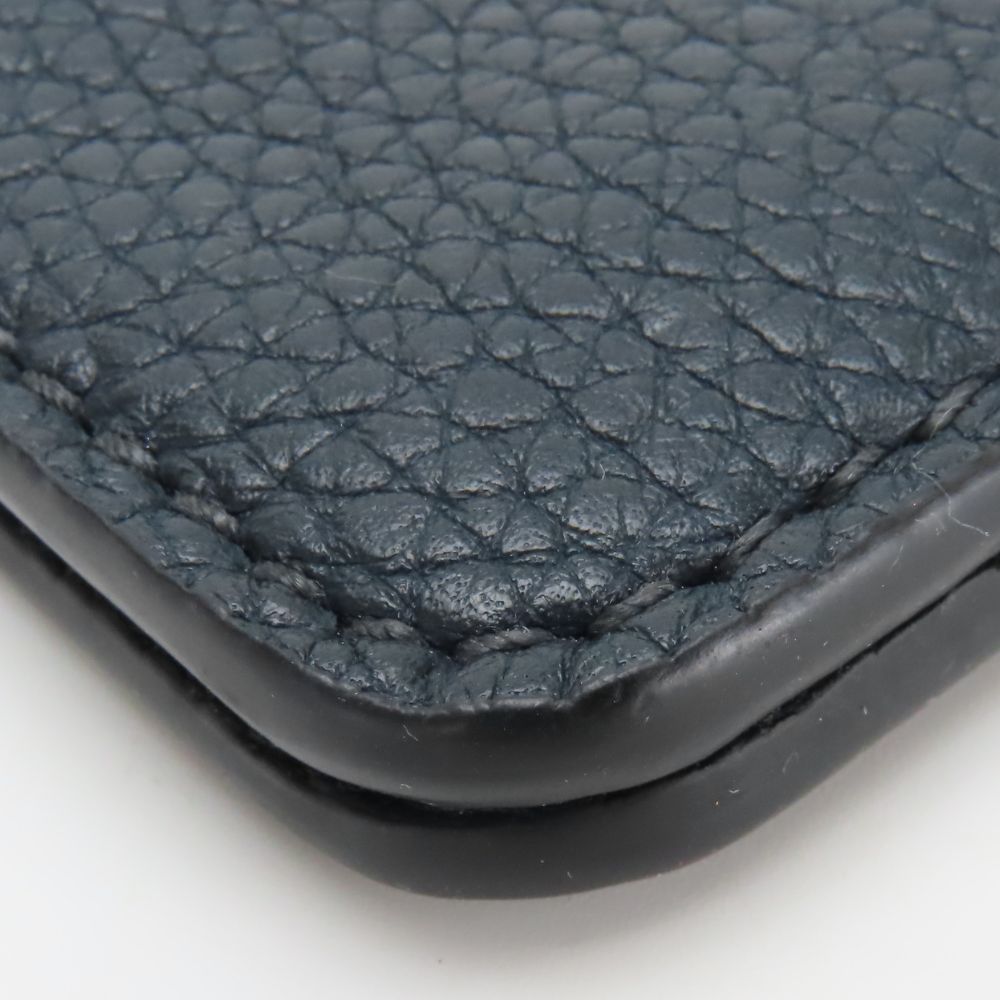 Christian Dior Pouch Leather Navy Type Women