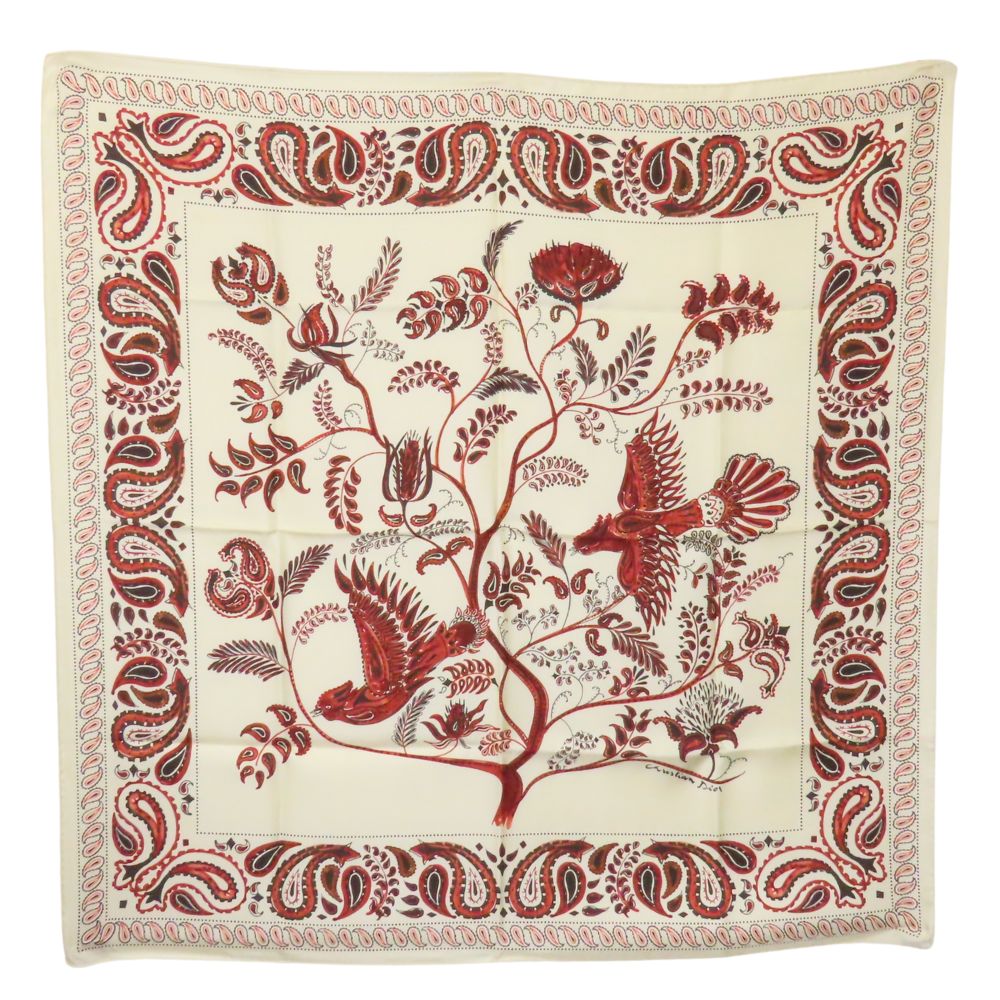 Christian Dior Scarf Silk White Type Women