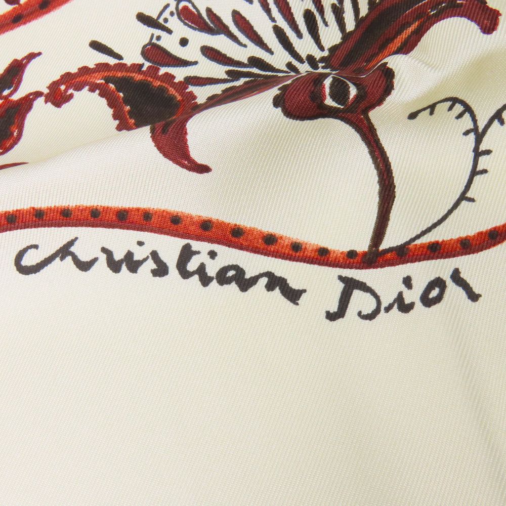Christian Dior Scarf Silk White Type Women