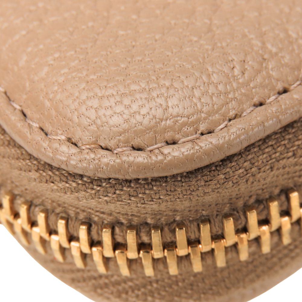 Miumiu Long Wallet Purse 5M0506 Leather Beige Zip Around Women