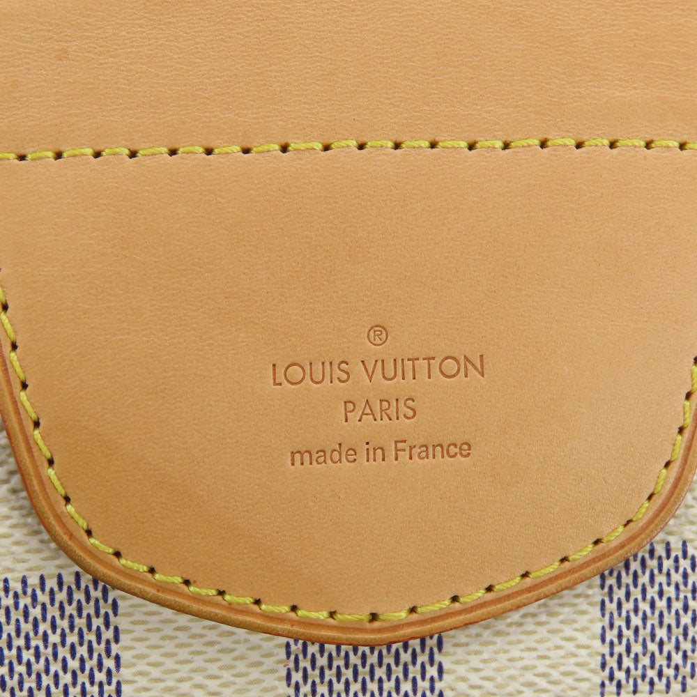 Louis Vuitton Tote Bag N42220 Damier Azur, Tanned Leather White Stresa Pm Women