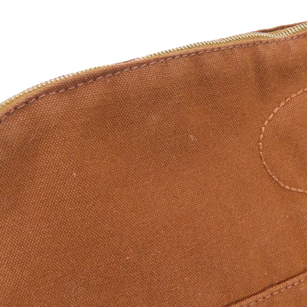 Hermes Pouch Cotton Brown Bored Pouch Tgm Women