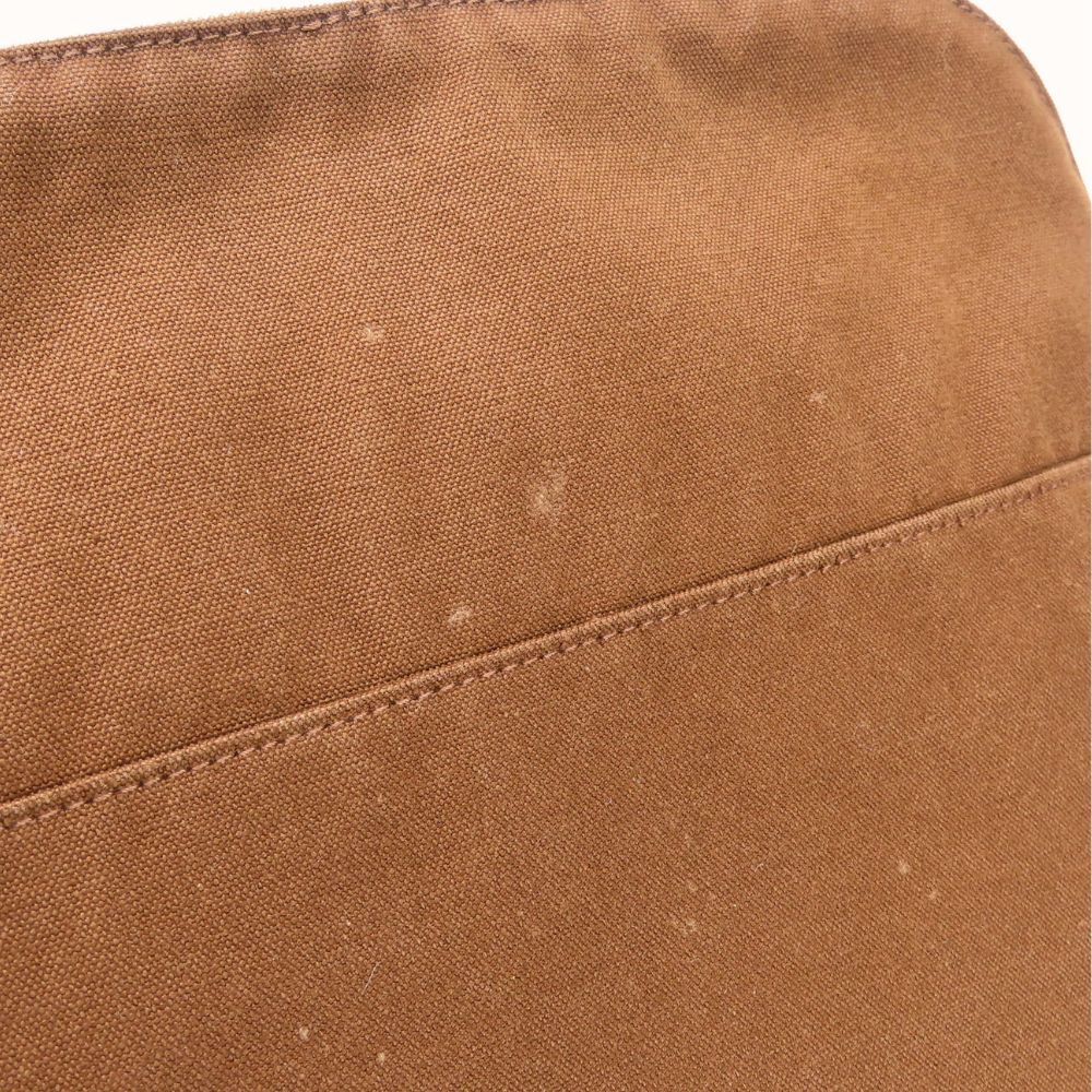 Hermes Pouch Cotton Brown Bored Pouch Tgm Women