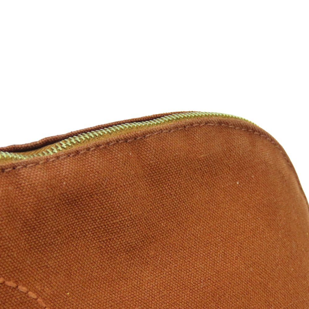 Hermes Pouch Cotton Brown Bored Pouch Tgm Women