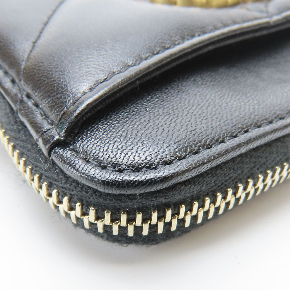 Chanel Coin Case Ap2086 Lambskin Black Women