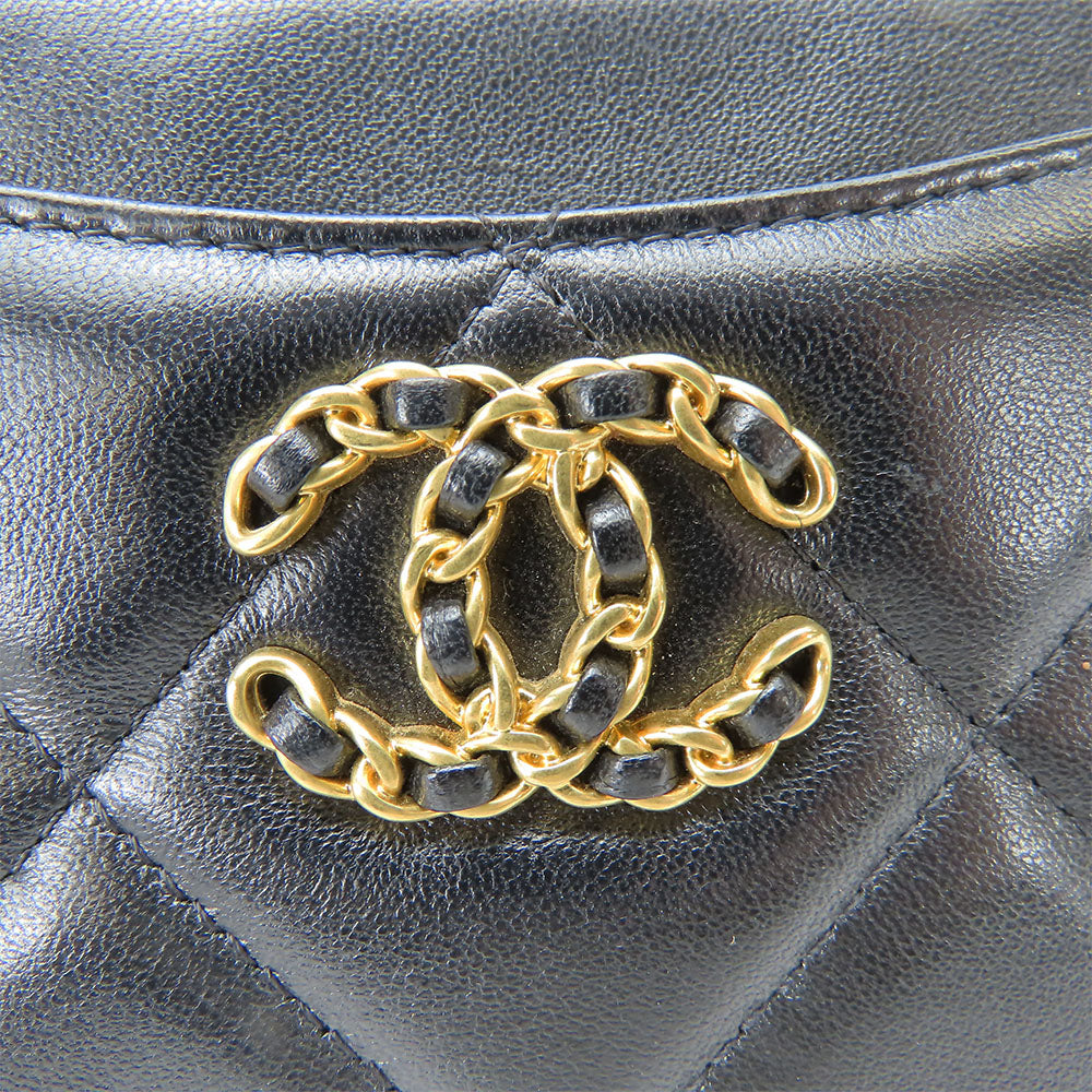 Chanel Coin Case Ap2086 Lambskin Black Women