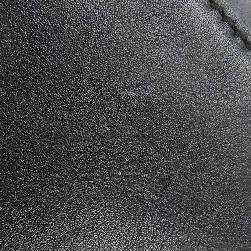 Gucci Tote Bag 162094 Leather Black Newbrit Double G Women