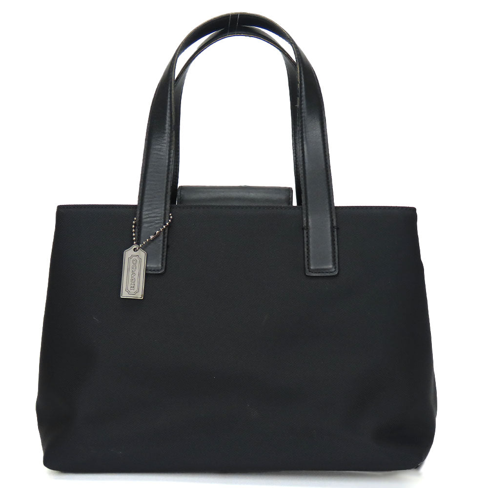 Coach Handbag 7400 Nylon, Leather Black Women
