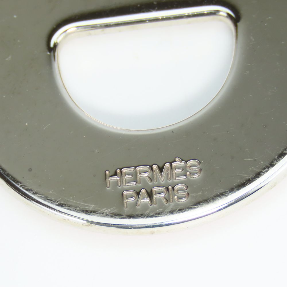Hermes Scarf Ring Metal Red Women