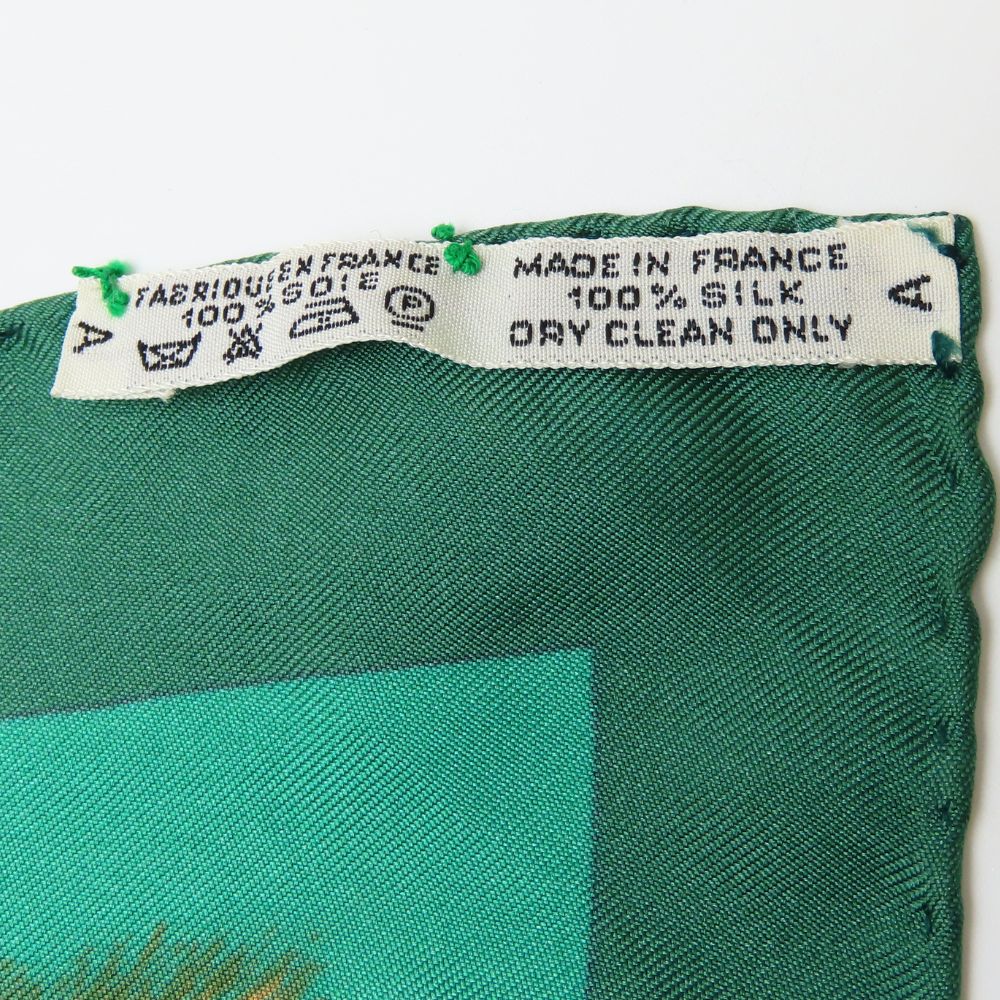 Hermes Scarf Silk Green Carre90