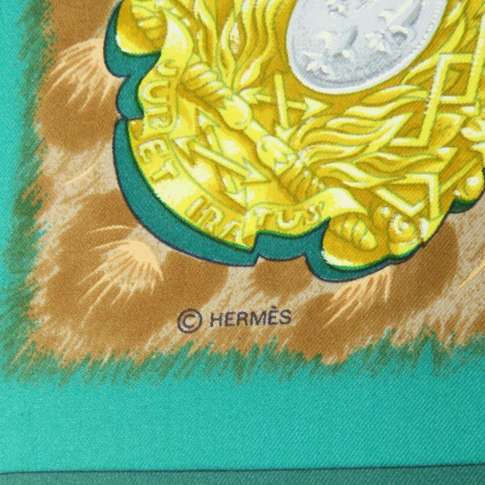 Hermes Scarf Silk Green Carre90