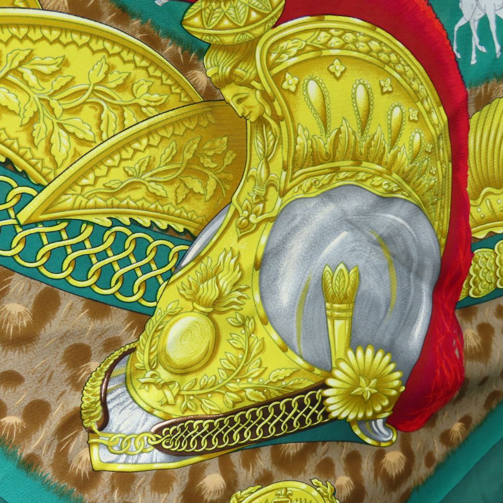 Hermes Scarf Silk Green Carre90