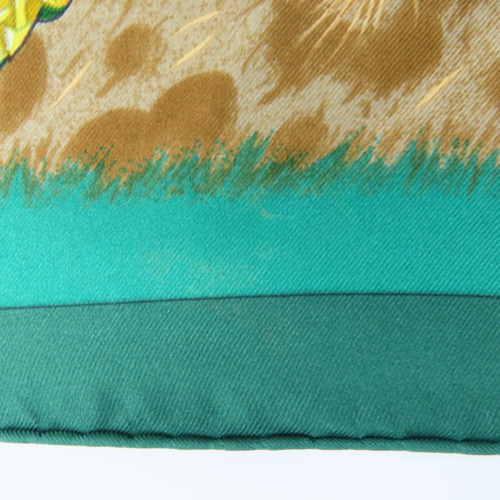 Hermes Scarf Silk Green Carre90