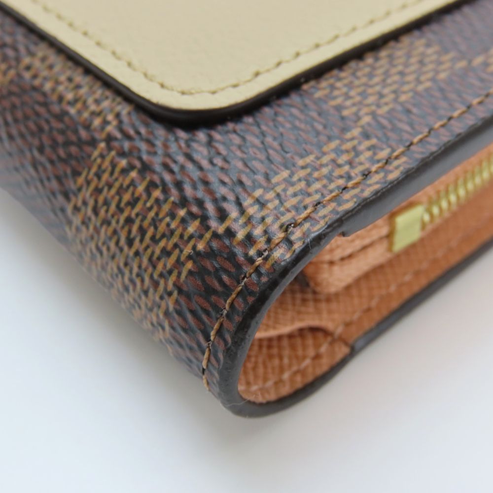 Louis Vuitton Bifold Wallet N60380 Damier Ebene Portefeuille Juliet Women