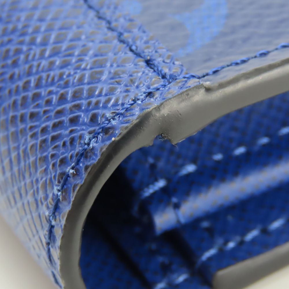 Louis Vuitton Long Wallet Purse M30297 Taiga, Monogram Blue Portefeuille Blaza Mens