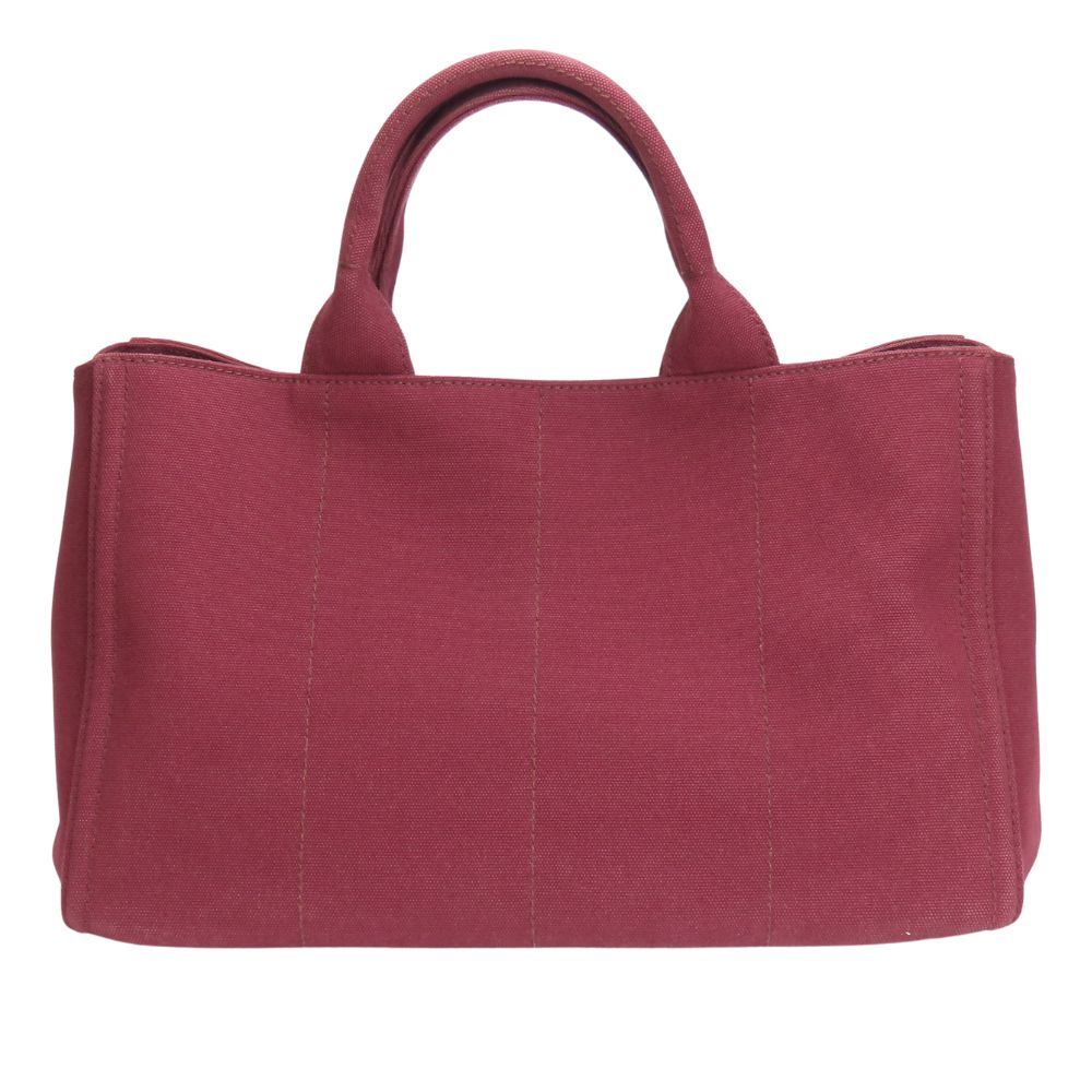 Prada Tote Bag B2642O Canvas Amarrant Studs Canapa Women