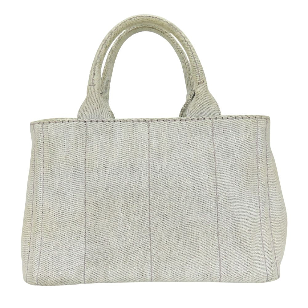 Prada Tote Bag 1Bg439 Canvas Gray Canapa Women