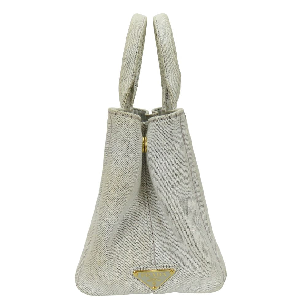 Prada Tote Bag 1Bg439 Canvas Gray Canapa Women