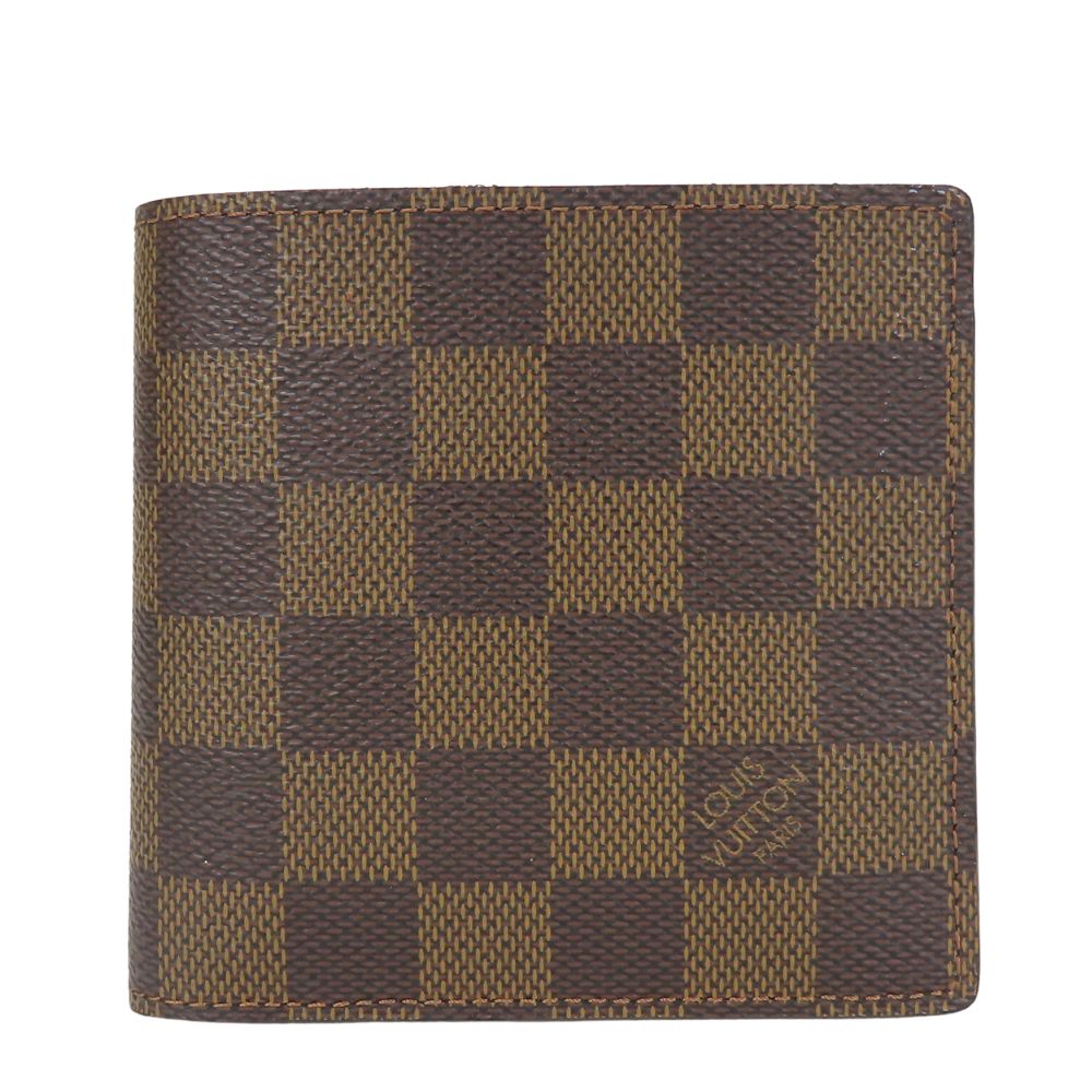 Louis Vuitton Bifold Wallet N61675 Damier Brown Portefeuilleemarco Mens(Unisex)
