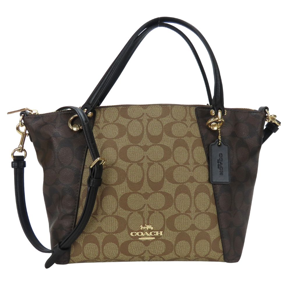 Coach Handbag C6838 Pvc Coated Canvas Beige Signature
