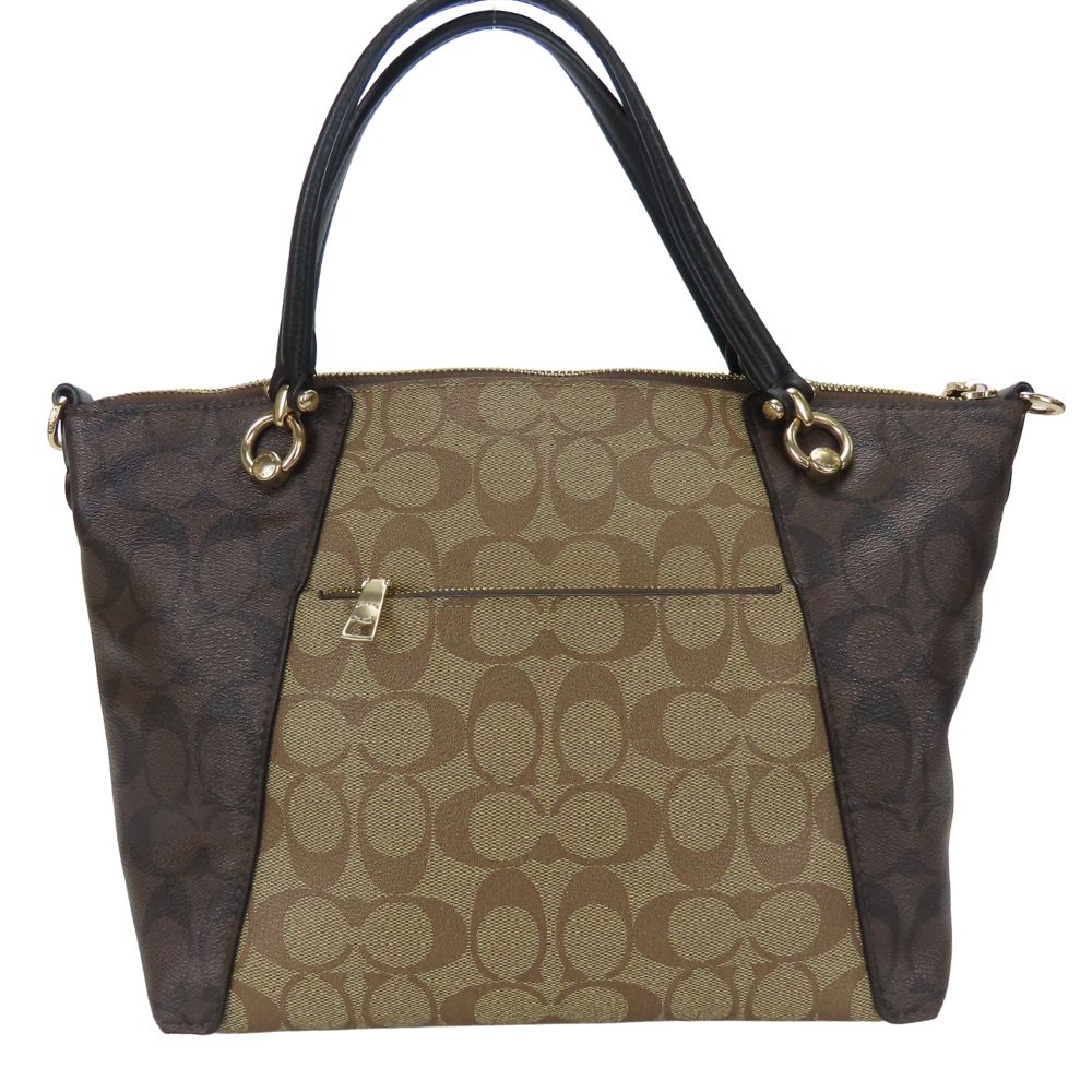 Coach Handbag C6838 Pvc Coated Canvas Beige Signature