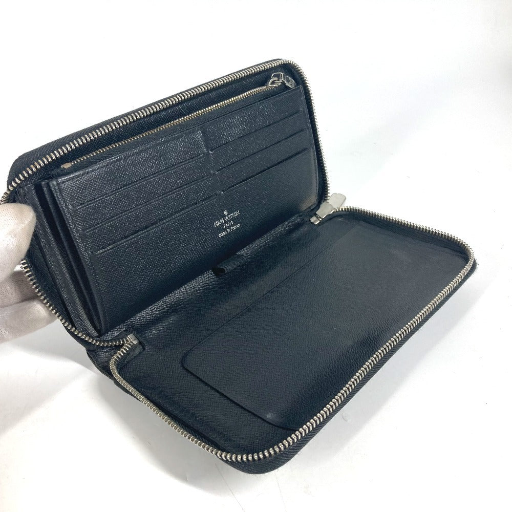 Louis Vuitton Long Wallet Purse M63852 Epi Leather Black Epi Zippy Organizer Mens