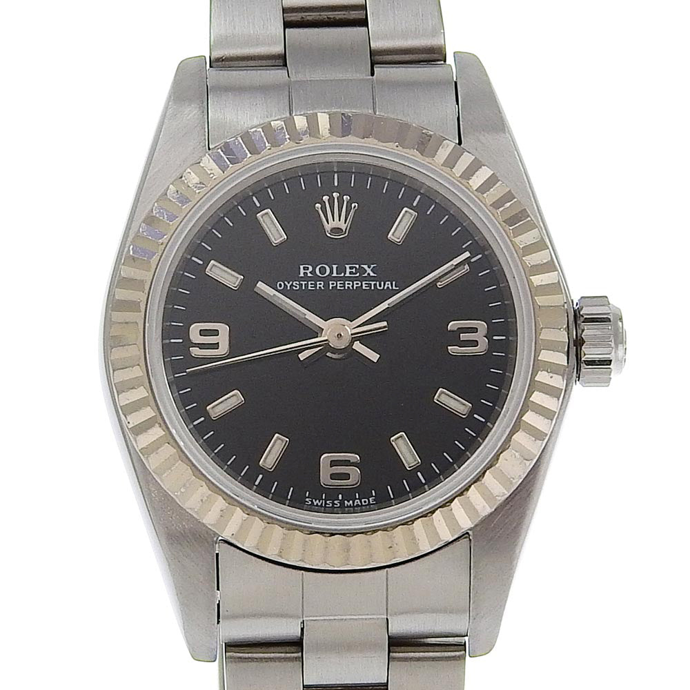 Rolex Watches Mechanical Automatic 76094 Wg , Stainless Steel Silver Cal.2230 Oyster Perpetual