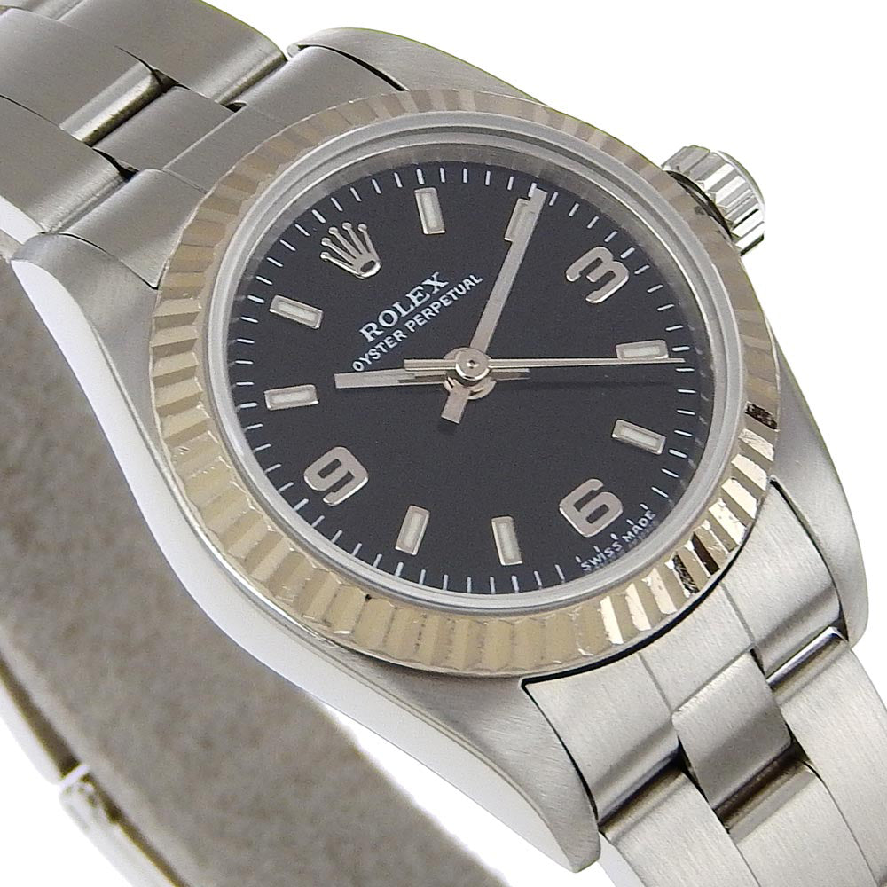 Rolex Watches Mechanical Automatic 76094 Wg , Stainless Steel Silver Cal.2230 Oyster Perpetual
