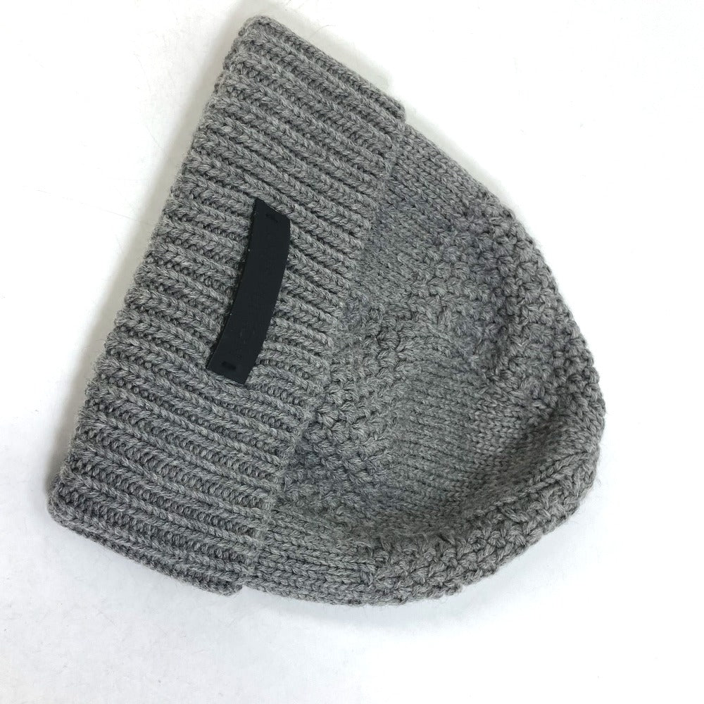 Louis Vuitton Knit Hat M74404 Wool Gray Beanie Knit Cap Damier Bonnet Helsinki Unisex(Unisex)