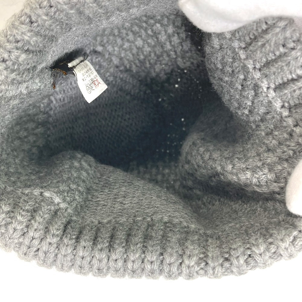 Louis Vuitton Knit Hat M74404 Wool Gray Beanie Knit Cap Damier Bonnet Helsinki Unisex(Unisex)
