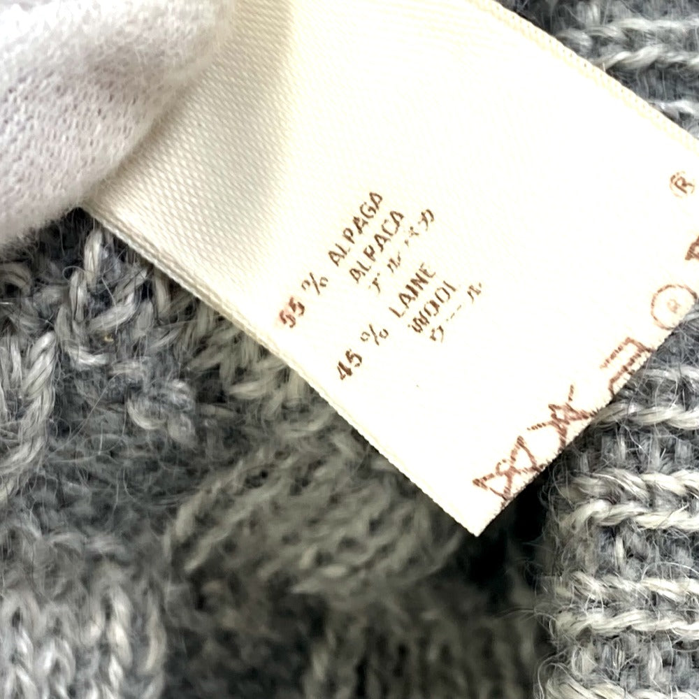 Louis Vuitton Knit Hat Wool Gray Damier Beanie Women M
