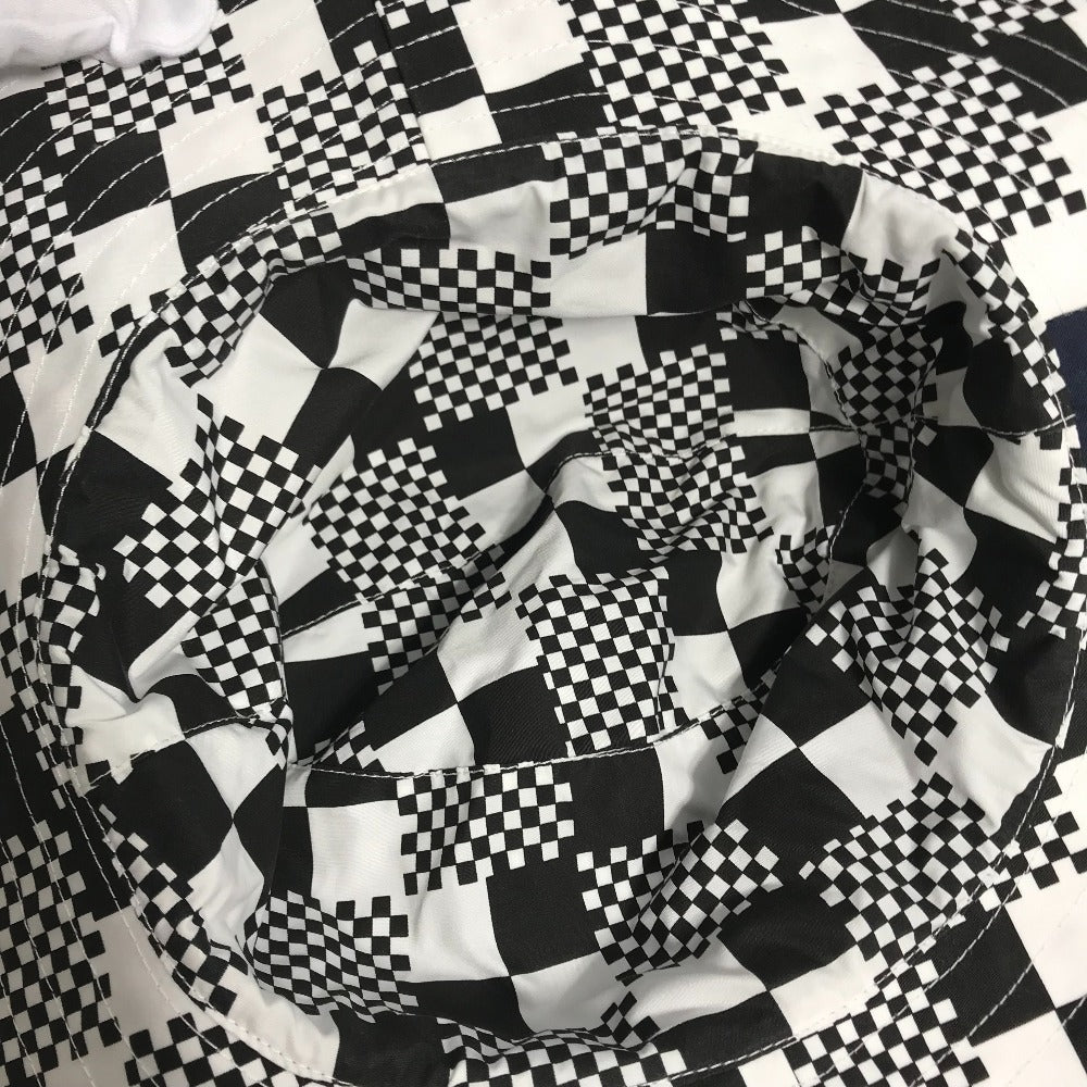 Louis Vuitton Hat Mp2965 Polyester / Cotton Black Distorted Damier Hat Mens
