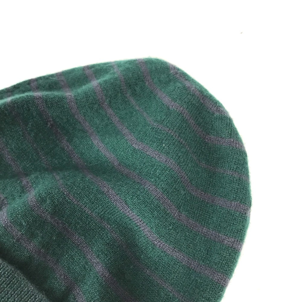 Louis Vuitton Knit Hat Wool, Cashmere Green Lv Logo Border Women M