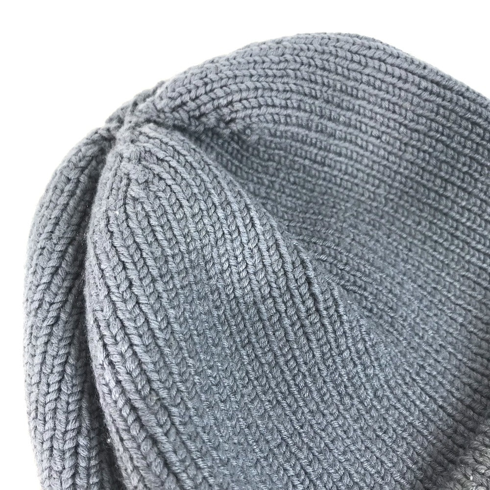 Louis Vuitton Knit Hat Wool Gray Logo Mens