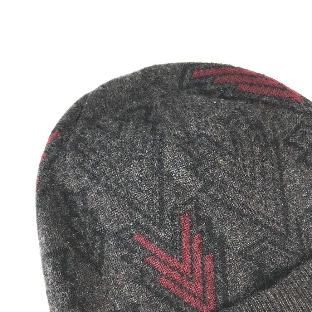 Louis Vuitton Knit Hat M70013 Wool / Cashmere Gray Logo
