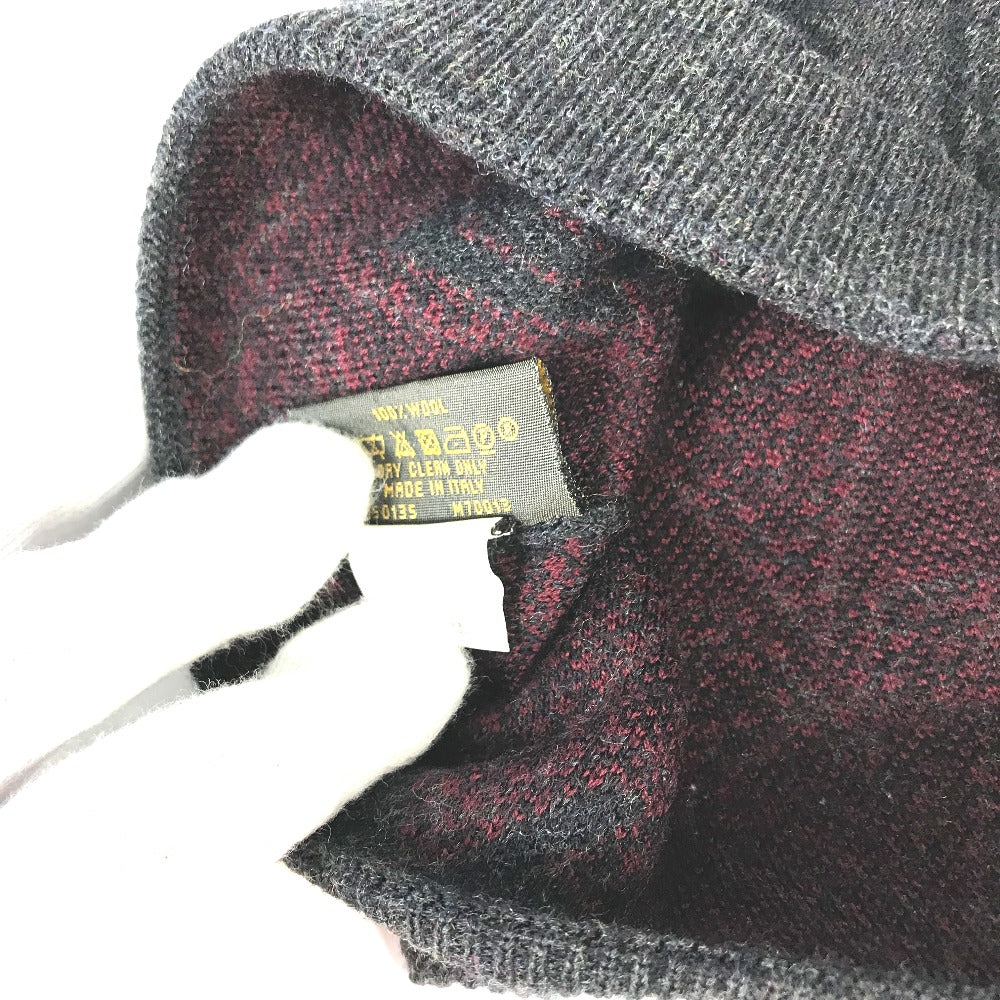 Louis Vuitton Knit Hat M70013 Wool / Cashmere Gray Logo