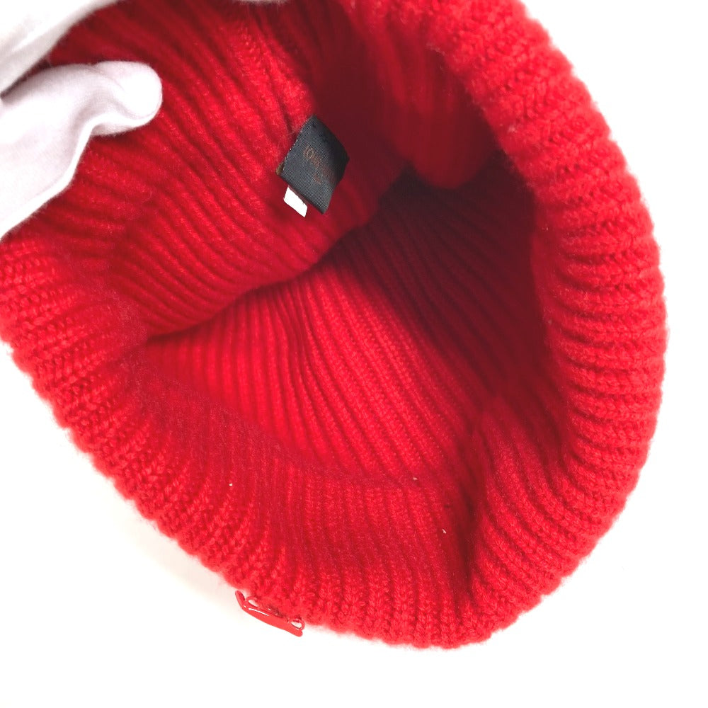 Louis Vuitton Knit Hat Mp3249 Cashmere Red Lv Logo Bonnet Lv Ahead Logo Mens