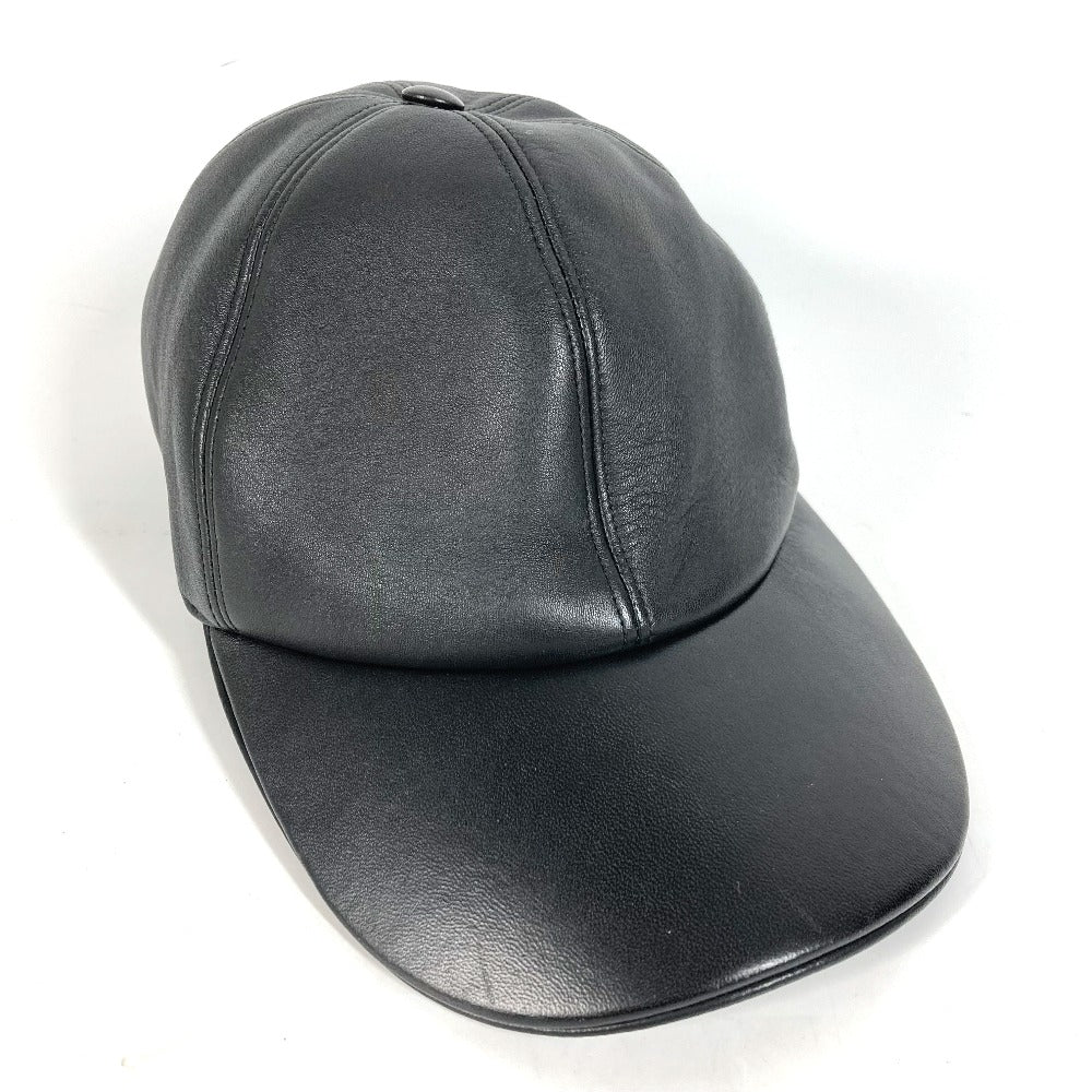 Louis Vuitton Cap Mp2428 Leather Black Lv Staples Edition Cap