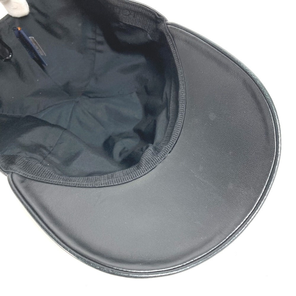 Louis Vuitton Cap Mp2428 Leather Black Lv Staples Edition Cap