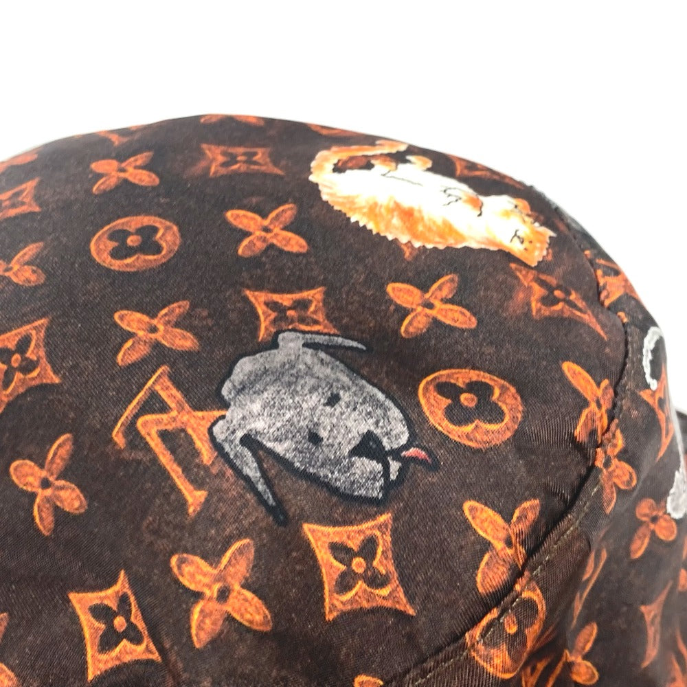 Louis Vuitton Hat Mp2262 Nylon Brown Monogram Catgram Cat Bucket Hat Women