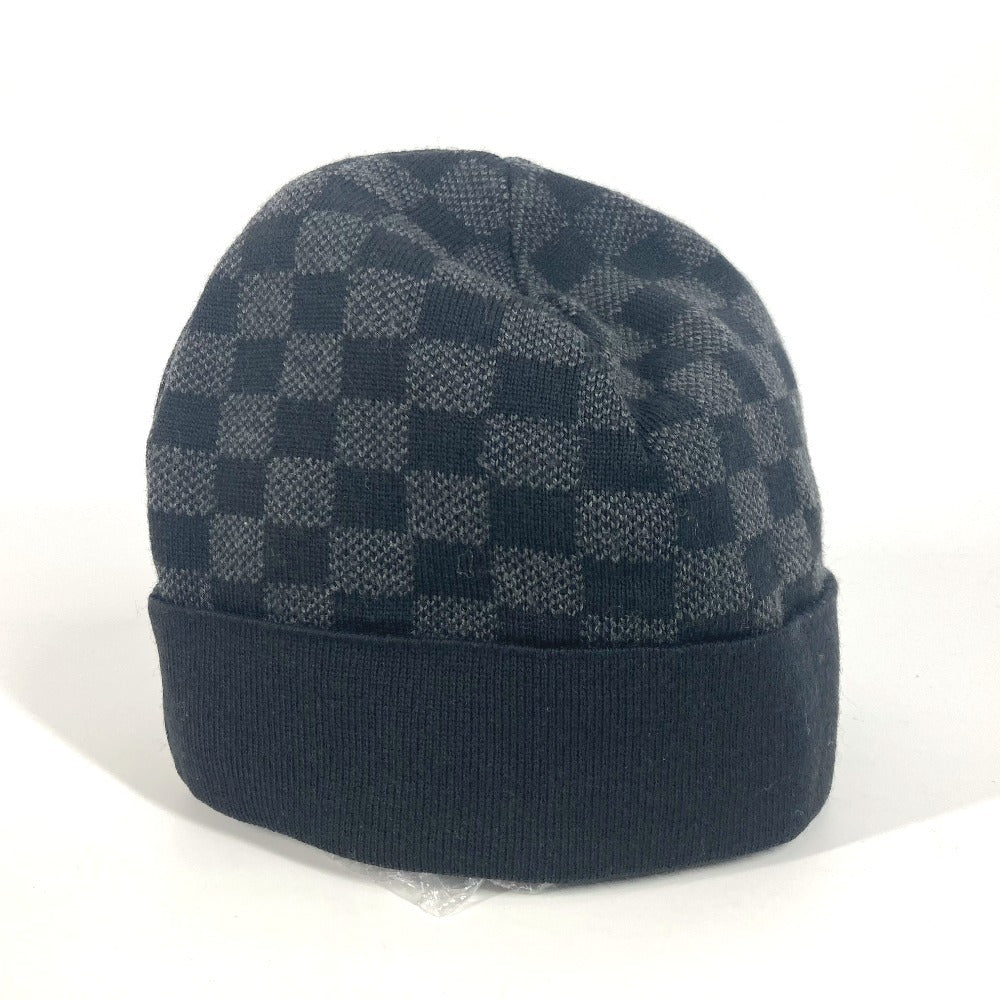 Louis Vuitton Knit Hat M74197 Wool Gray Bonne Petit Damier
