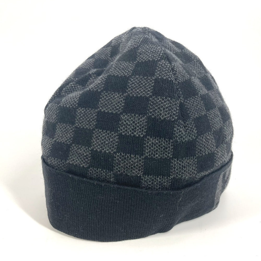 Louis Vuitton Knit Hat M74197 Wool Gray Bonne Petit Damier