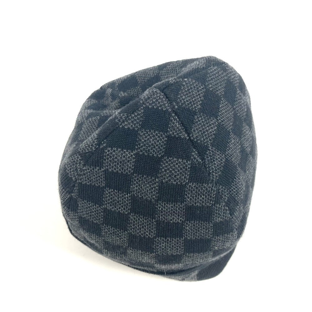 Louis Vuitton Knit Hat M74197 Wool Gray Bonne Petit Damier