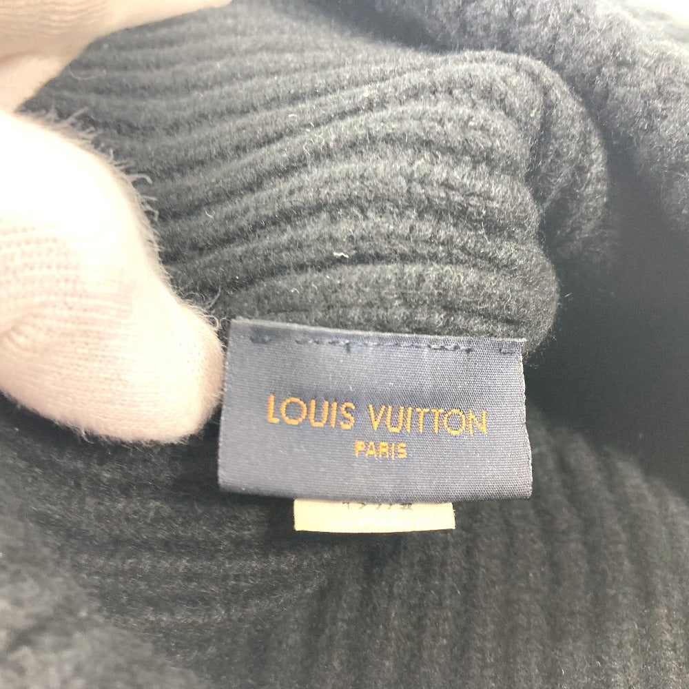 Louis Vuitton Knit Hat M76591 Cashmere Black Bonnet Lv Ahead Mens
