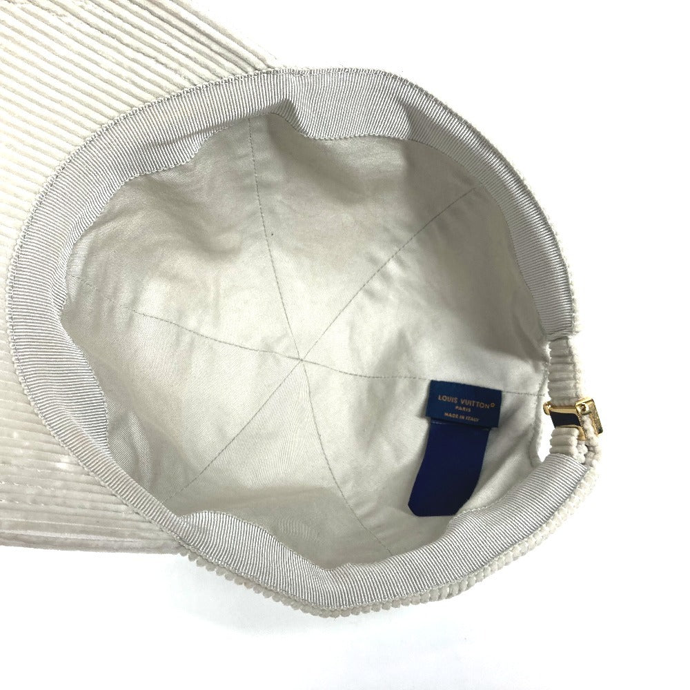 Louis Vuitton Cap M7752L Cotton Gray Cap Lv Signature Corduroy L