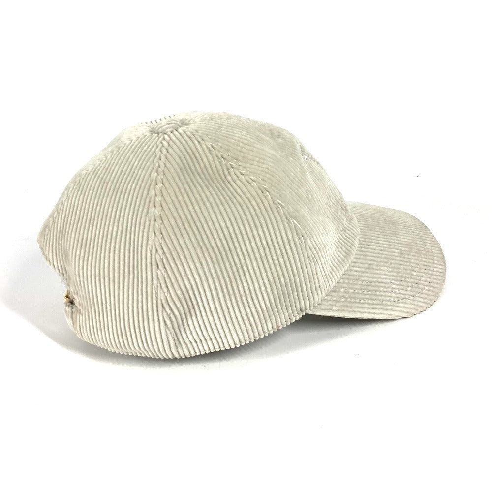 Louis Vuitton Cap M7752L Cotton Gray Cap Lv Signature Corduroy L
