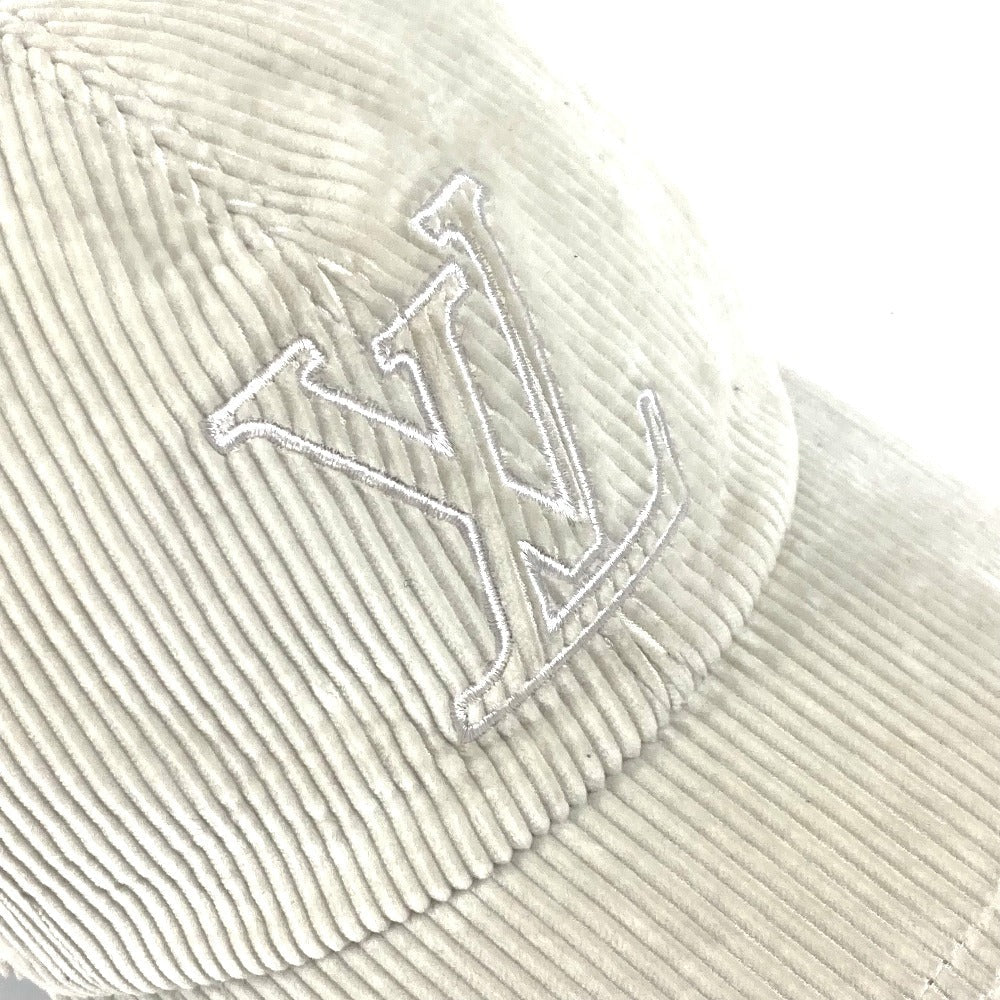 Louis Vuitton Cap M7752L Cotton Gray Cap Lv Signature Corduroy L