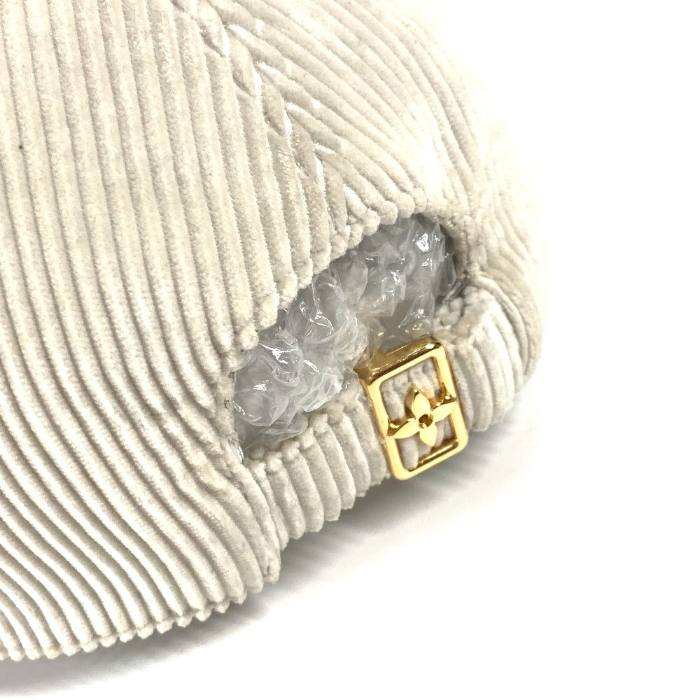Louis Vuitton Cap M7752L Cotton Gray Cap Lv Signature Corduroy L