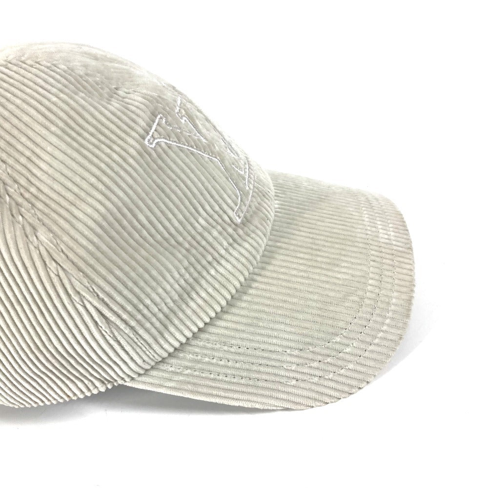 Louis Vuitton Cap M7752L Cotton Gray Cap Lv Signature Corduroy L